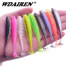 Load image into Gallery viewer, 10Pcs/lot Wobbler Fishing Lure 75mm 2.2g Easy Shiner Jig Swimbait Artificial Double Color Silicone Soft Bait Carp Bass Lures