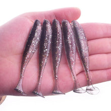 Load image into Gallery viewer, 10Pcs/lot Wobbler Fishing Lure 75mm 2.2g Easy Shiner Jig Swimbait Artificial Double Color Silicone Soft Bait Carp Bass Lures