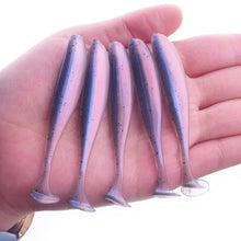 Load image into Gallery viewer, 10Pcs/lot Wobbler Fishing Lure 75mm 2.2g Easy Shiner Jig Swimbait Artificial Double Color Silicone Soft Bait Carp Bass Lures