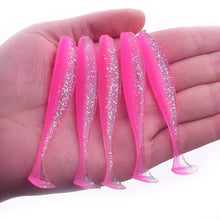 Load image into Gallery viewer, 10Pcs/lot Wobbler Fishing Lure 75mm 2.2g Easy Shiner Jig Swimbait Artificial Double Color Silicone Soft Bait Carp Bass Lures
