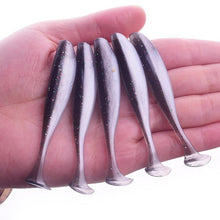 Load image into Gallery viewer, 10Pcs/lot Wobbler Fishing Lure 75mm 2.2g Easy Shiner Jig Swimbait Artificial Double Color Silicone Soft Bait Carp Bass Lures