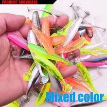 Load image into Gallery viewer, 10Pcs/lot Wobbler Fishing Lure 75mm 2.2g Easy Shiner Jig Swimbait Artificial Double Color Silicone Soft Bait Carp Bass Lures